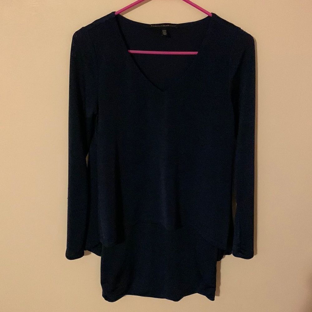 WHBM Dress Blue Long Sleeves Layered Size xxs